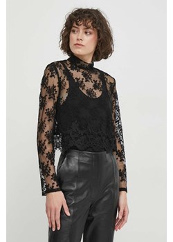 Sisley bluzka damska kolor czarny gładka ze sklepu ANSWEAR.com w kategorii Bluzki damskie - zdjęcie 168774764