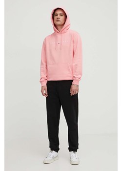 Tommy Jeans bluza męska kolor różowy z kapturem z aplikacją ze sklepu ANSWEAR.com w kategorii Bluzy męskie - zdjęcie 168774824