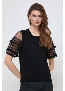 Twinset t-shirt damski kolor czarny ze sklepu ANSWEAR.com w kategorii Bluzki damskie - zdjęcie 168775440