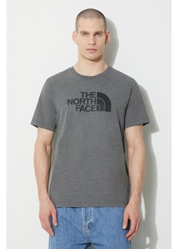 The North Face t-shirt M S/S Easy Tee męski kolor szary z nadrukiem NF0A87N5DYY1 ze sklepu ANSWEAR.com w kategorii T-shirty męskie - zdjęcie 168775631