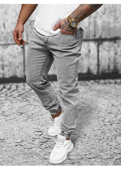 Spodnie jeansowe joggery męskie szare OZONEE NB/MP0272GC ze sklepu ozonee.pl w kategorii Jeansy męskie - zdjęcie 168776170