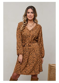 Plus Size Company Sukienka &quot;Liliana&quot; w kolorze karmelowym ze sklepu Limango Polska w kategorii Sukienki - zdjęcie 168777142