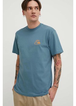 Quiksilver t-shirt bawełniany męski kolor niebieski z nadrukiem ze sklepu ANSWEAR.com w kategorii T-shirty męskie - zdjęcie 168777903