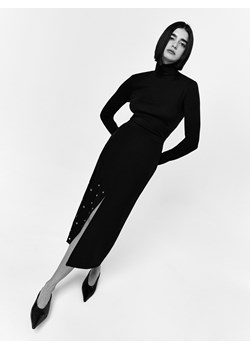 Reserved - Spódnica midi z okuciami - czarny ze sklepu Reserved w kategorii Spódnice - zdjęcie 168778623