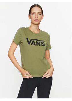 Vans T-Shirt Wm Flying V Crew Tee VN0A3UP4 Zielony Regular Fit ze sklepu MODIVO w kategorii Bluzki damskie - zdjęcie 168789372