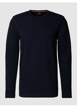 Bluzka z długim rękawem i wyhaftowanym logo model ‘Tempesto’ ze sklepu Peek&Cloppenburg  w kategorii T-shirty męskie - zdjęcie 168790722