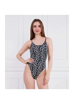 Calvin Klein Swimwear Strój kąpielowy CK MONOGRAM-S SCOOP ONE PIECE-PRINT ze sklepu Gomez Fashion Store w kategorii Stroje kąpielowe - zdjęcie 168793741