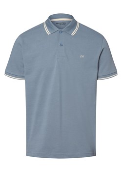 Selected Męska koszulka polo - SLHDante Mężczyźni Bawełna niebieski jednolity ze sklepu vangraaf w kategorii T-shirty męskie - zdjęcie 168794831