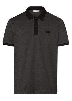 Calvin Klein Męska koszulka polo Mężczyźni Bawełna antracytowy jednolity ze sklepu vangraaf w kategorii T-shirty męskie - zdjęcie 168794841