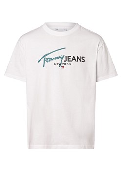 Tommy Jeans Koszulka męska Mężczyźni Bawełna biały jednolity ze sklepu vangraaf w kategorii T-shirty męskie - zdjęcie 168794844