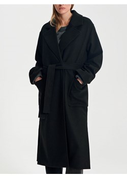 Sinsay - Płaszcz z paskiem - czarny ze sklepu Sinsay w kategorii Płaszcze damskie - zdjęcie 168798501