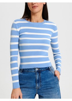 Sinsay - Sweter w paski - błękitny ze sklepu Sinsay w kategorii Swetry damskie - zdjęcie 168798621