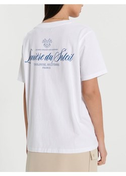 Sinsay - Koszulka z nadrukiem - kremowy ze sklepu Sinsay w kategorii Bluzki damskie - zdjęcie 168798703
