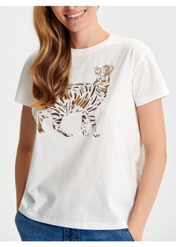 Sinsay - Koszulka z nadrukiem - biały ze sklepu Sinsay w kategorii Bluzki damskie - zdjęcie 168798753