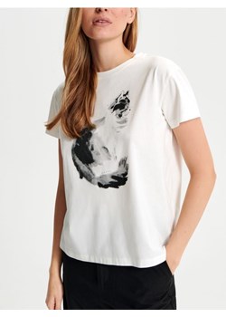 Sinsay - Koszulka z nadrukiem - biały ze sklepu Sinsay w kategorii Bluzki damskie - zdjęcie 168798754
