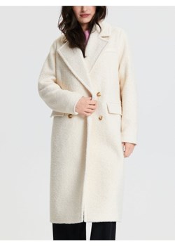 Sinsay - Płaszcz dwurzędowy - kremowy ze sklepu Sinsay w kategorii Płaszcze damskie - zdjęcie 168798770