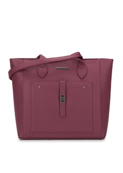 Torebka shopperka klasyczna z kieszenią z przodu śliwkowa ze sklepu WITTCHEN w kategorii Torby Shopper bag - zdjęcie 168808720