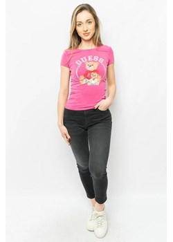 t-shirt damski guess w4ri87 k49a1 różowy ze sklepu Royal Shop w kategorii Bluzki damskie - zdjęcie 168811372