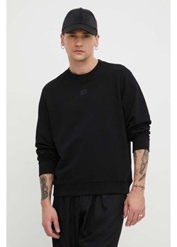 HUGO bluza bawełniana męska kolor czarny gładka 50505018 ze sklepu ANSWEAR.com w kategorii Bluzy męskie - zdjęcie 168812822