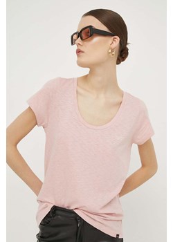 Superdry t-shirt damski kolor różowy ze sklepu ANSWEAR.com w kategorii Bluzki damskie - zdjęcie 168813340