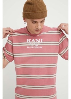 Karl Kani t-shirt bawełniany męski kolor różowy wzorzysty ze sklepu ANSWEAR.com w kategorii T-shirty męskie - zdjęcie 168813563