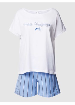 Piżama z wyhaftowanym napisem ze sklepu Peek&Cloppenburg  w kategorii Piżamy damskie - zdjęcie 168813821