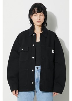 Carhartt WIP kurtka jeansowa OG Michigan Coat damska kolor czarny przejściowa oversize I031570.0 ze sklepu PRM w kategorii Kurtki damskie - zdjęcie 168814424