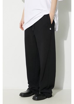 Carhartt WIP spodnie dresowe bawełniane Casey Sweat Pant kolor czarny gładkie I032641.0M4XX ze sklepu PRM w kategorii Spodnie damskie - zdjęcie 168814472