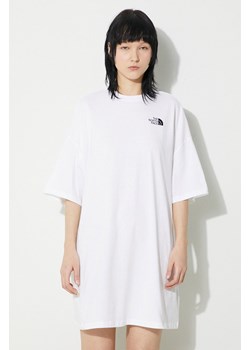 The North Face sukienka W S/S Essential Tee Dress kolor biały mini oversize NF0A87NFFN41 ze sklepu PRM w kategorii Sukienki - zdjęcie 168814474