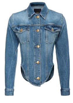 kurtka jeansowa damska  pinko 102912 a1lp pjr niebieski ze sklepu Royal Shop w kategorii Kurtki damskie - zdjęcie 168822234
