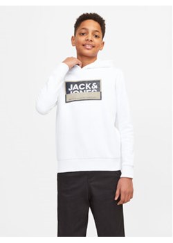 Jack&Jones Junior Bluza Logan 12254120 Biały Standard Fit ze sklepu MODIVO w kategorii Bluzy chłopięce - zdjęcie 168825332
