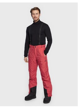 4F Spodnie narciarskie H4Z22-SPMN001 Czerwony Regular Fit ze sklepu MODIVO w kategorii Spodnie męskie - zdjęcie 168825373