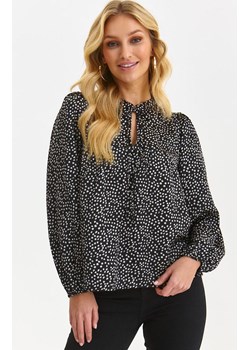 Bluzka damska z wiązaniem SBD1529, Kolor czarno-biały, Rozmiar 34, Top Secret ze sklepu Primodo w kategorii Swetry damskie - zdjęcie 168825671