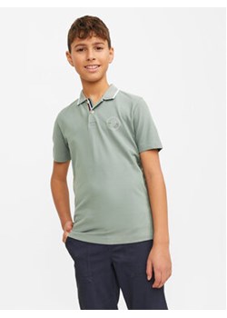 Jack&Jones Junior Polo Blushield 12254237 Zielony Standard Fit ze sklepu MODIVO w kategorii T-shirty chłopięce - zdjęcie 168826954