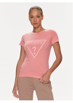 Guess T-Shirt Adele V2YI07 K8HM0 Różowy Regular Fit ze sklepu MODIVO w kategorii Bluzki damskie - zdjęcie 168826992