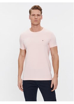 Tommy Hilfiger T-Shirt MW0MW10800 Różowy Slim Fit ze sklepu MODIVO w kategorii T-shirty męskie - zdjęcie 168827344