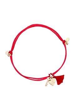 Bransoletka złota na czerwonym sznurku - serce ze sklepu YES.pl w kategorii Bransoletki - zdjęcie 168827674