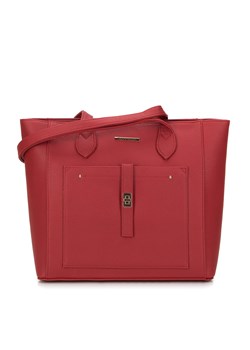 Torebka shopperka klasyczna z kieszenią z przodu czerwona ze sklepu WITTCHEN w kategorii Torby Shopper bag - zdjęcie 168835623