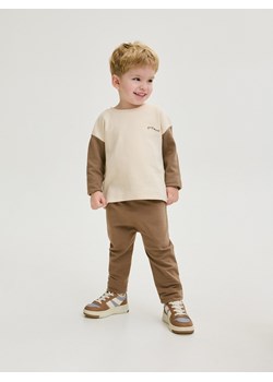 Reserved - Dzianinowe getry - brązowy ze sklepu Reserved w kategorii Spodnie i półśpiochy - zdjęcie 168835763
