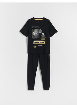 Reserved - Dwuczęściowa piżama z nadrukiem - czarny ze sklepu Reserved w kategorii Piżamy dziecięce - zdjęcie 168835960