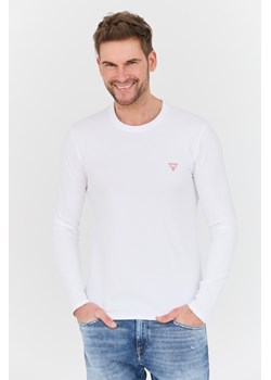 GUESS Biały longsleeve Core Tee, Wybierz rozmiar XXL ze sklepu outfit.pl w kategorii T-shirty męskie - zdjęcie 168836123