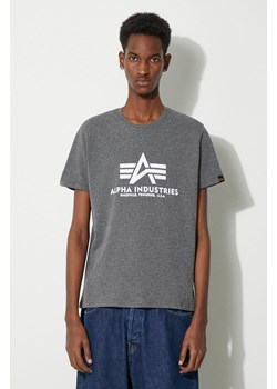 Alpha Industries t-shirt bawełniany męski kolor szary z nadrukiem ze sklepu PRM w kategorii T-shirty męskie - zdjęcie 168836773