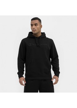 Męska bluza dresowa nierozpinana z kapturem CHAMPION Hooded Sweatshirt - czarna ze sklepu Sportstylestory.com w kategorii Bluzy męskie - zdjęcie 168836853