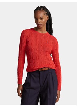 Polo Ralph Lauren Sweter Julianna 211891640016 Czerwony Slim Fit ze sklepu MODIVO w kategorii Swetry damskie - zdjęcie 168838492