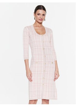 Elisabetta Franchi Sukienka dzianinowa AM-62A-16E2-V550 Różowy Slim Fit ze sklepu MODIVO w kategorii Sukienki - zdjęcie 168838641