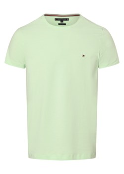 Tommy Hilfiger T-shirt męski Mężczyźni Dżersej seledynowy jednolity ze sklepu vangraaf w kategorii T-shirty męskie - zdjęcie 168840650