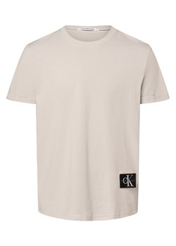 Calvin Klein Jeans T-shirt męski Mężczyźni Bawełna jasny szary jednolity ze sklepu vangraaf w kategorii T-shirty męskie - zdjęcie 168840652