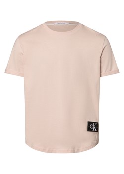 Calvin Klein Jeans T-shirt męski Mężczyźni Bawełna różowy jednolity ze sklepu vangraaf w kategorii T-shirty męskie - zdjęcie 168840653