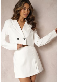 Białe Szorty Imitujące Spódniczkę Mini z Rozcięciem Kalvire ze sklepu Renee odzież w kategorii Szorty - zdjęcie 168846681
