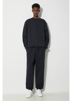 A-COLD-WALL* bluza bawełniana Essential Crewneck męska kolor czarny z aplikacją ACWMW176 ze sklepu PRM w kategorii Bluzy męskie - zdjęcie 168847634